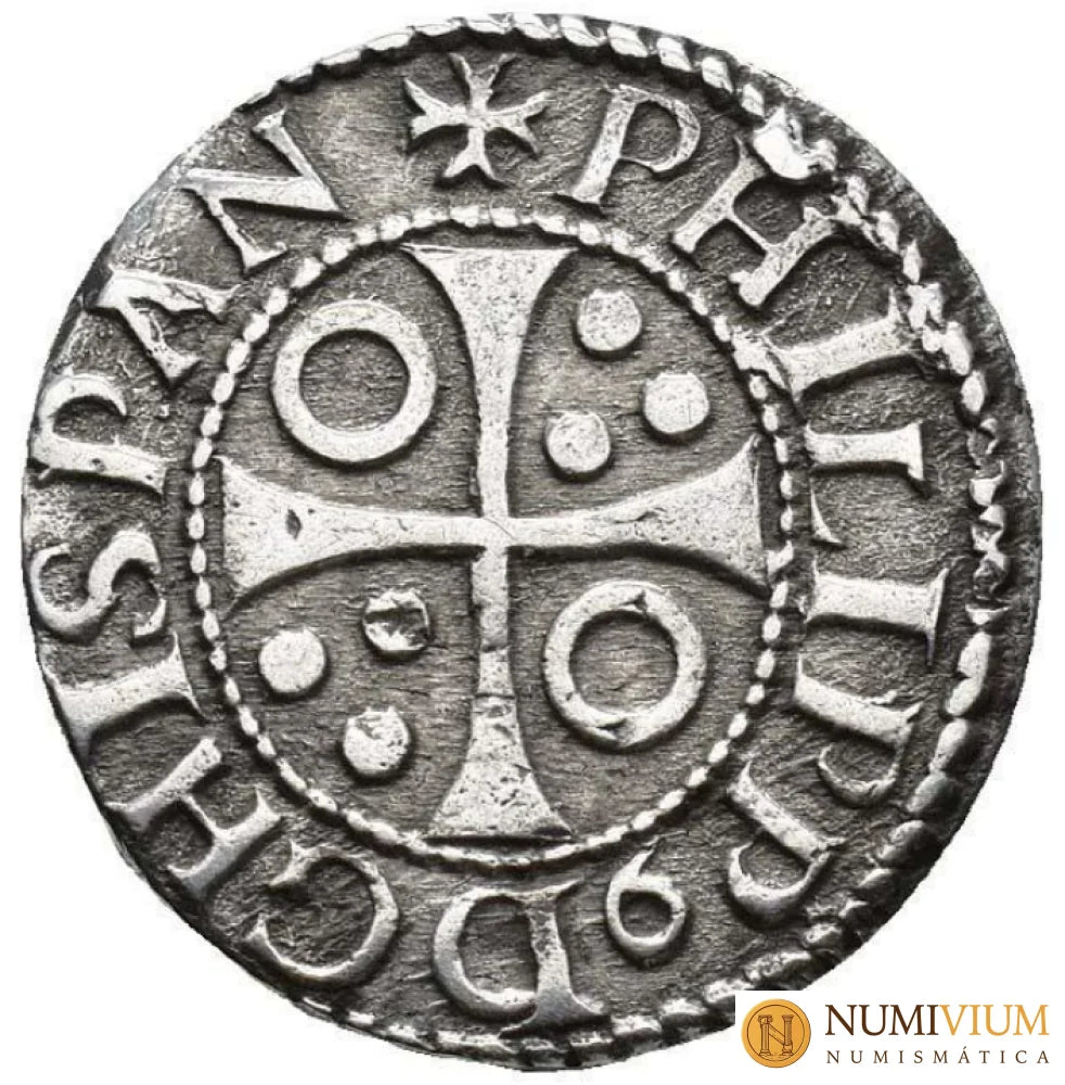 FELIPE III. 1/2 croat. Barcelona. 1612. MBC