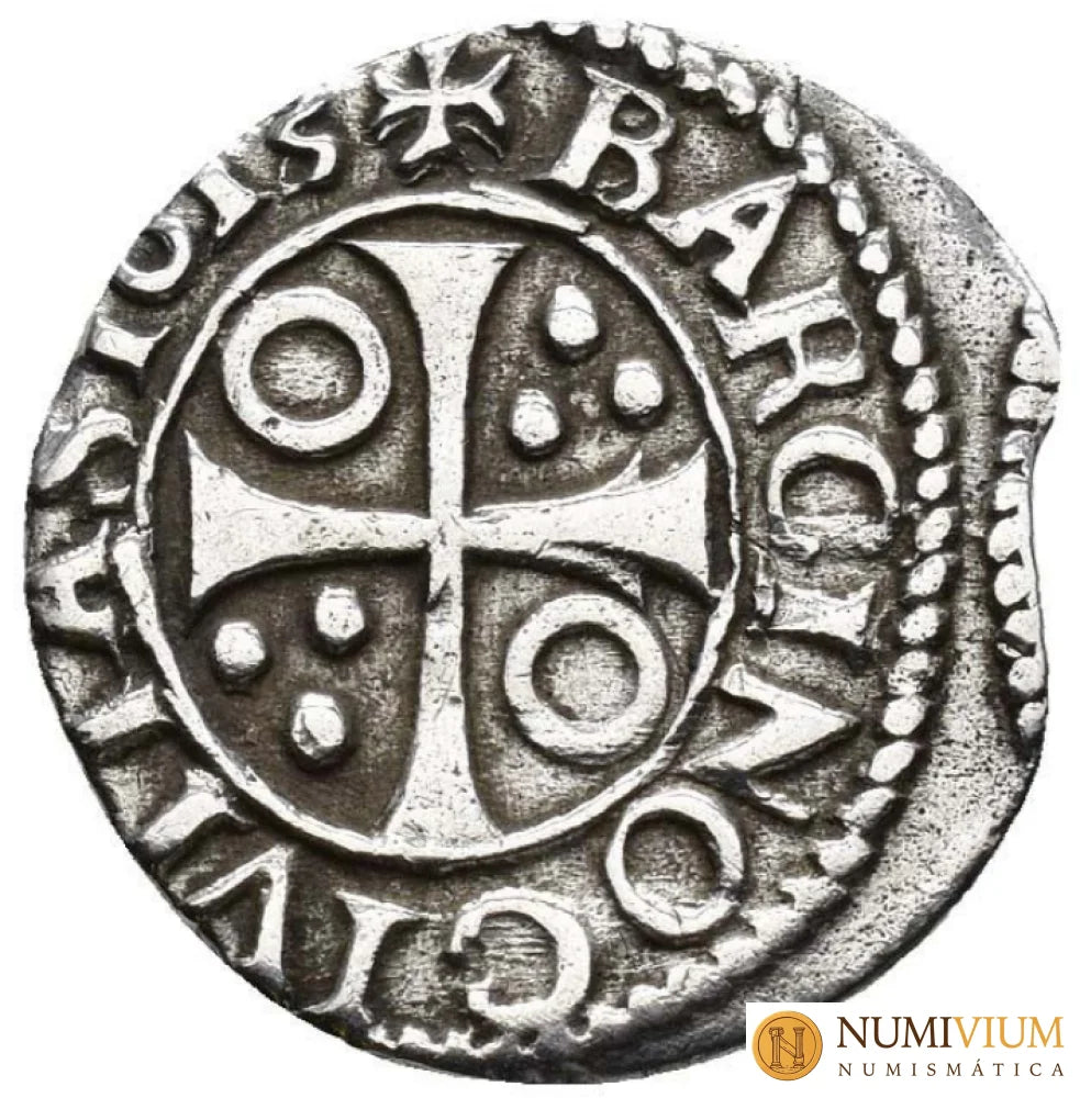 FELIPE III. 1/2 croat. Barcelona. 1613. AR 1,61 g. 17,4 mm.