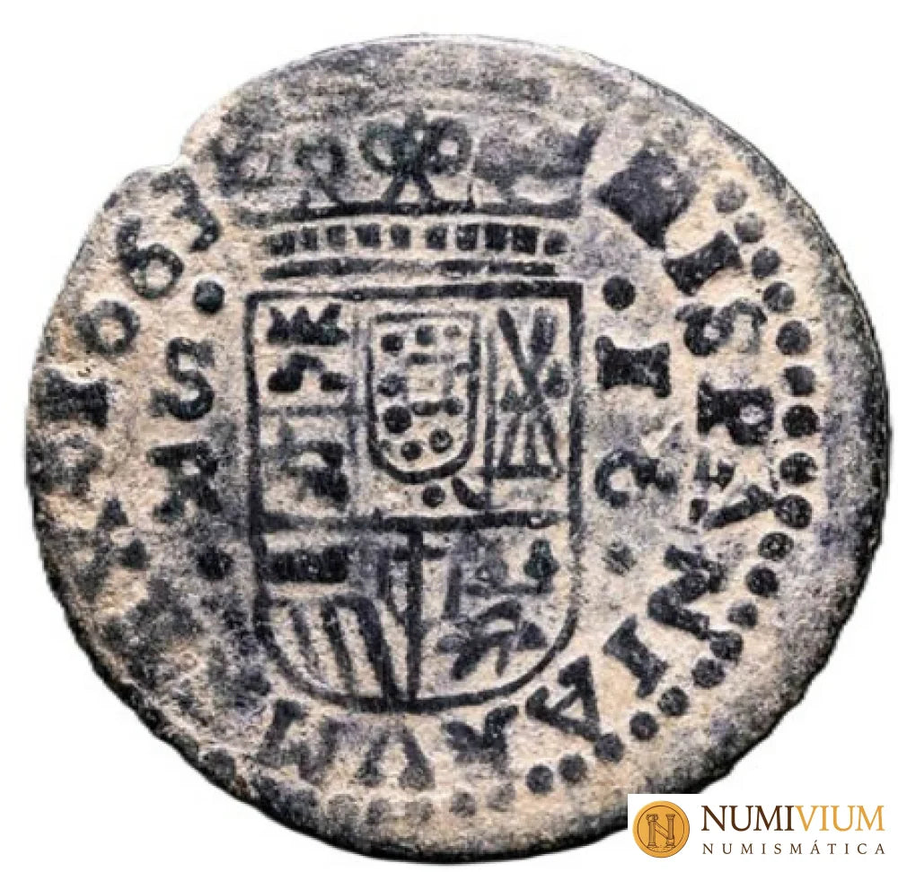 Felipe IV (1621-1665). 16 Maravedís 1663. Sevilla