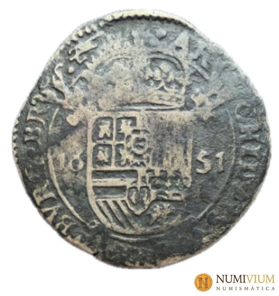 Felipe IV (1621-1665). Escalín. 1651. Amberes. - Escalín