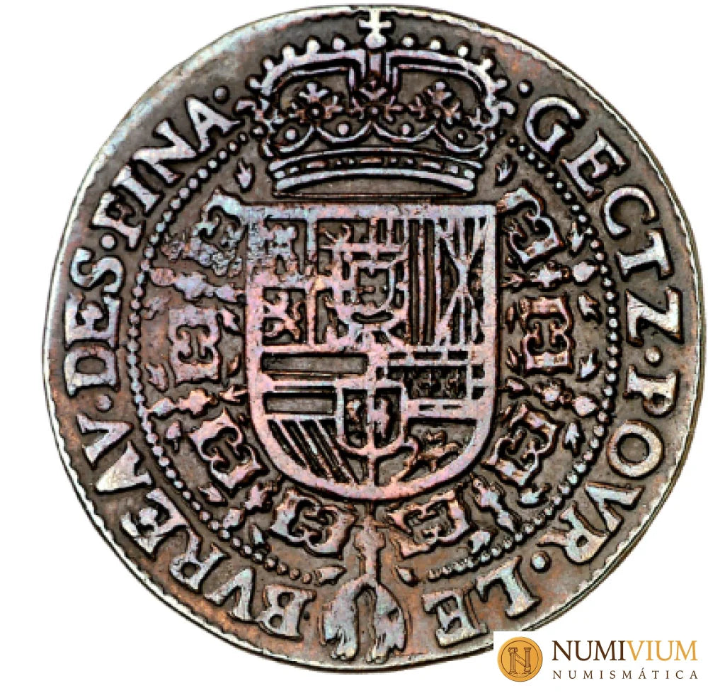 FELIPE IV. Jetón. 1644. Amberes. EBC-/MBC+ Pátina Jetón