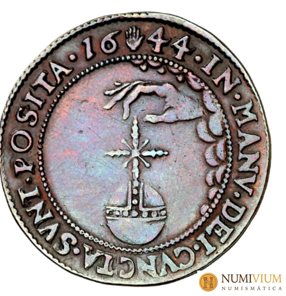 FELIPE IV. Jetón. 1644. Amberes. EBC-/MBC+ Pátina Jetón