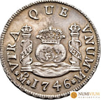 FELIPE V. 2 reales. Columnario. 1746. México. MBC+ Columnario