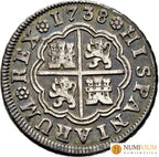 FELIPE V. Madrid. Real. 1738. JF.
