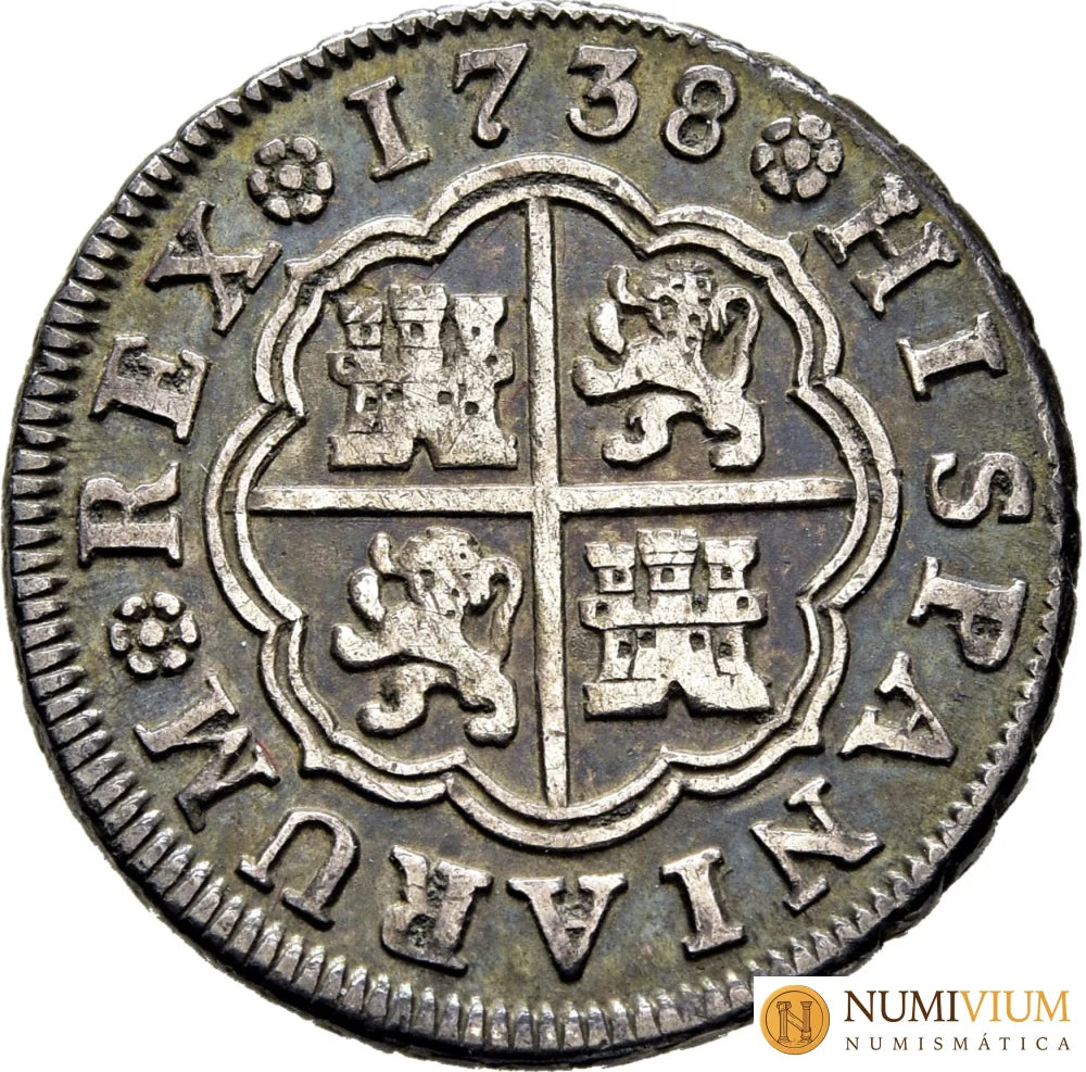 FELIPE V. Madrid. Real. 1738. JF.