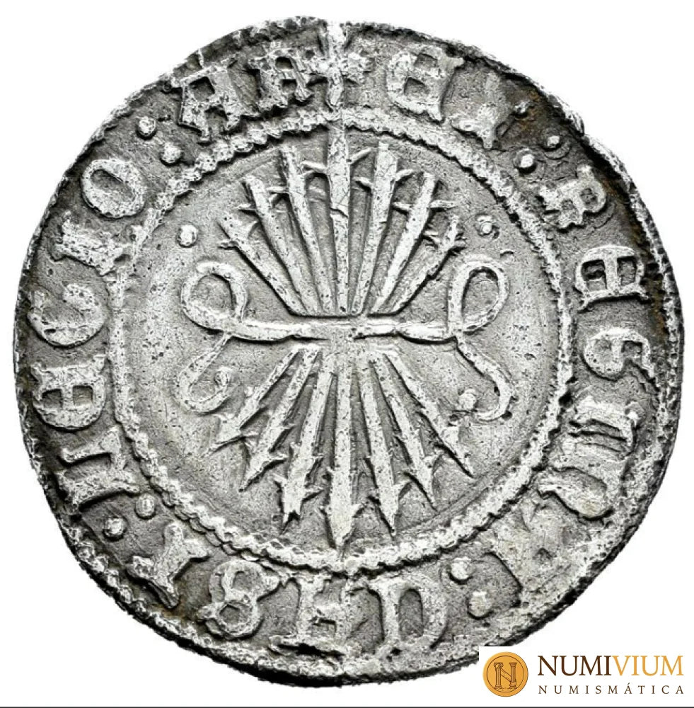Fernando e Isabel (1474-1504). 1/2 real. Sevilla. Excelente. Leyendas completas. MBC+. 1/2 Real
