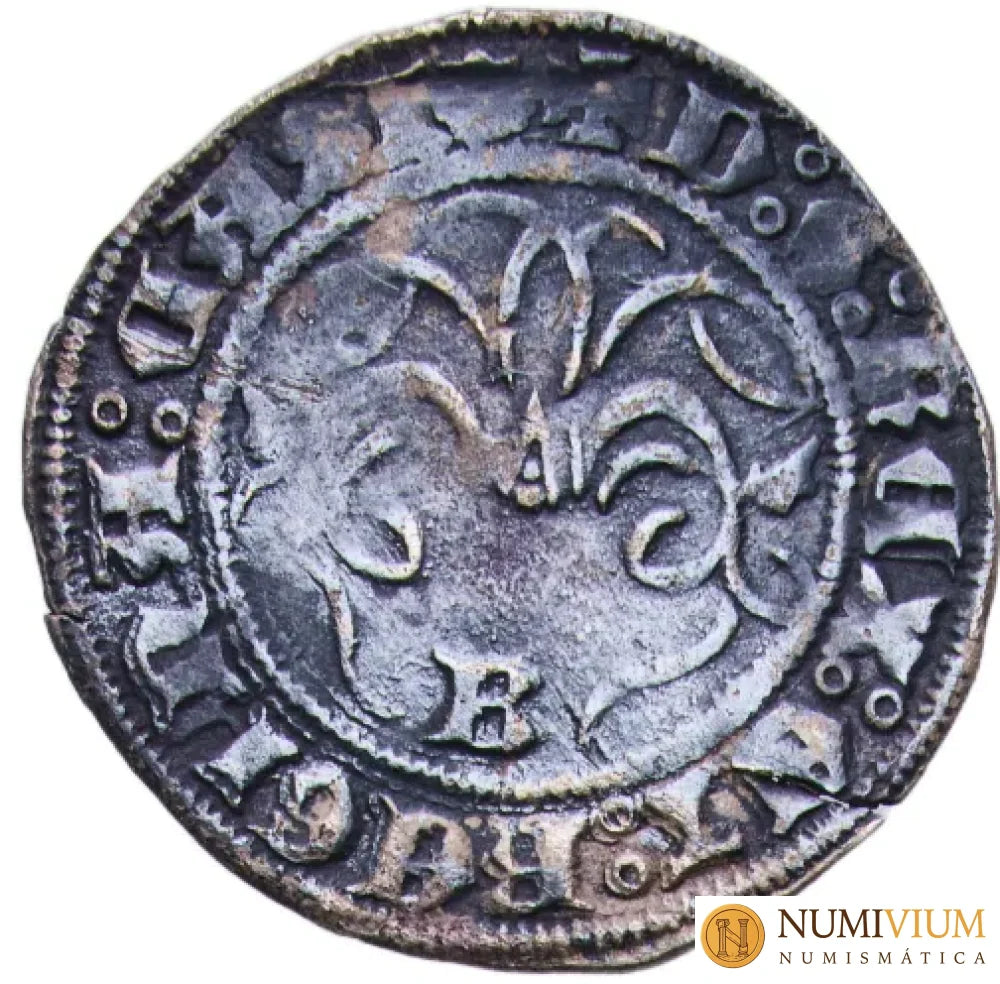 FERNANDO E ISABEL (1497–1504). ½ Real ceca de Burgos. Very fine. 1/2 Real