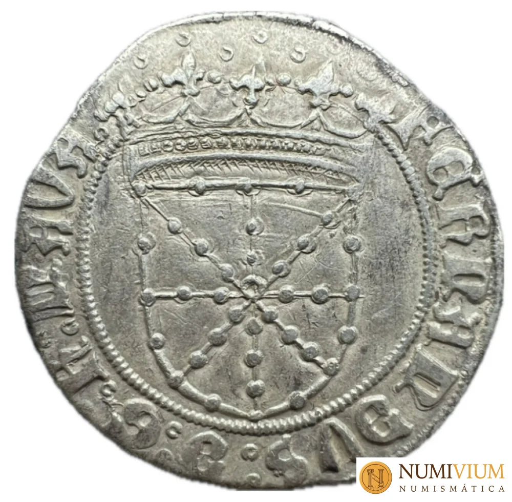 Fernando I de Navarra II de Aragón. (1512-1516). 1 real. Navarra. MBC+/MBC. Muy rara