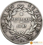 FERNANDO VII. 10 reales. 1821. Sevilla. RD. MBC-/MBC.