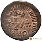 Fernando VII (1808-1833). 1/4 real. 1820. Santa Marta.
