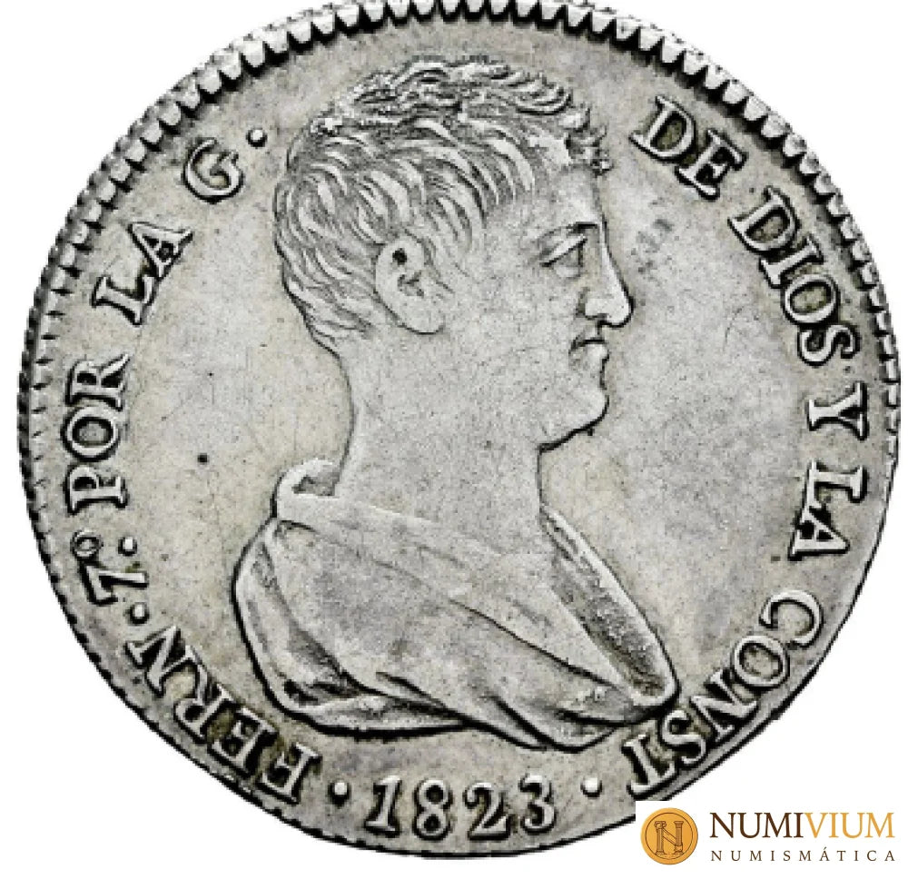 FERNANDO VII (1808-1833). 4 reales. 1823. Valencia. Modulo de 2 reales. MBC+ 4 Reales