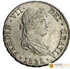 FERNANDO VII. 2 reales. 1826. Madrid. Muy bella brillo original. S/C-