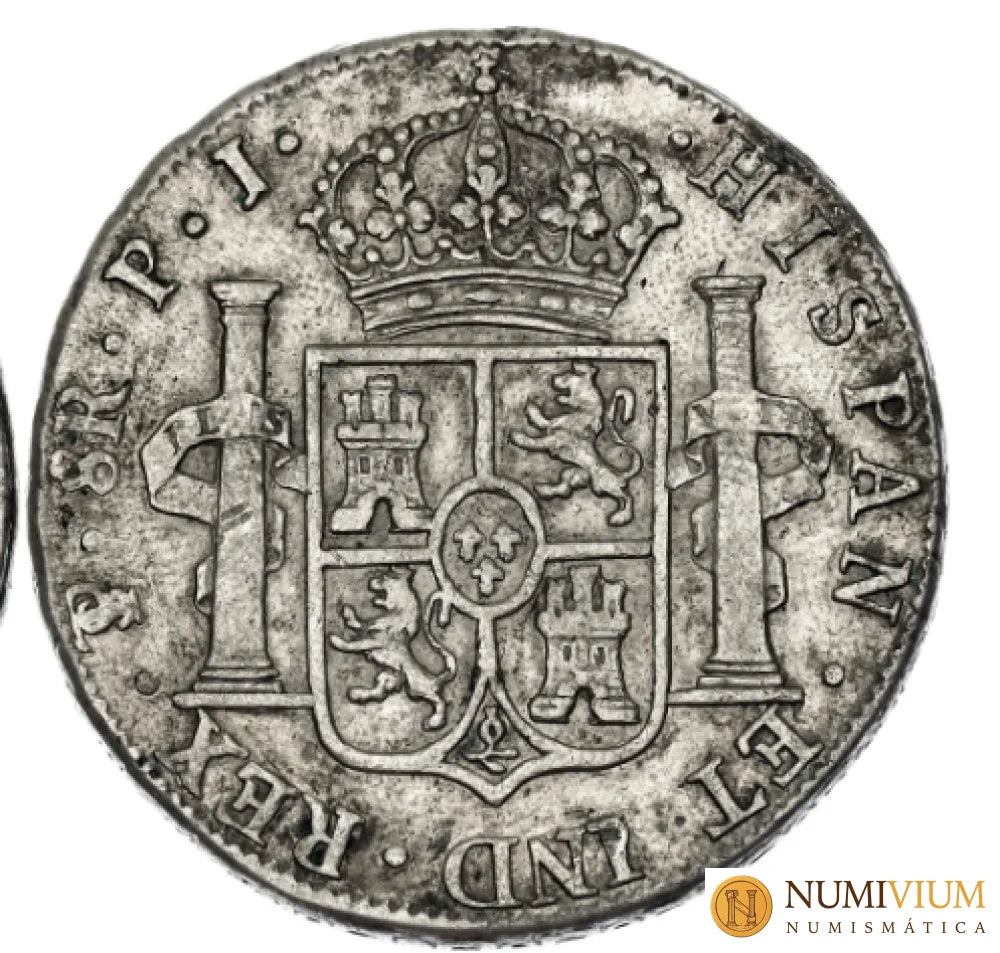 FERNANDO VII. 8 Reales. 1818. Potosí PJ. Bolivia.