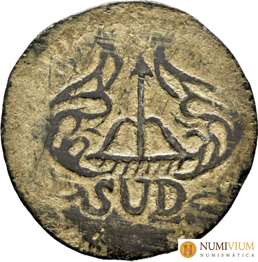 FERNANDO VII. 8 reales Morelos. 1813. Cobre. Variante con adornos.