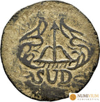 FERNANDO VII. 8 reales Morelos. 1813. Cobre. Variante con adornos.