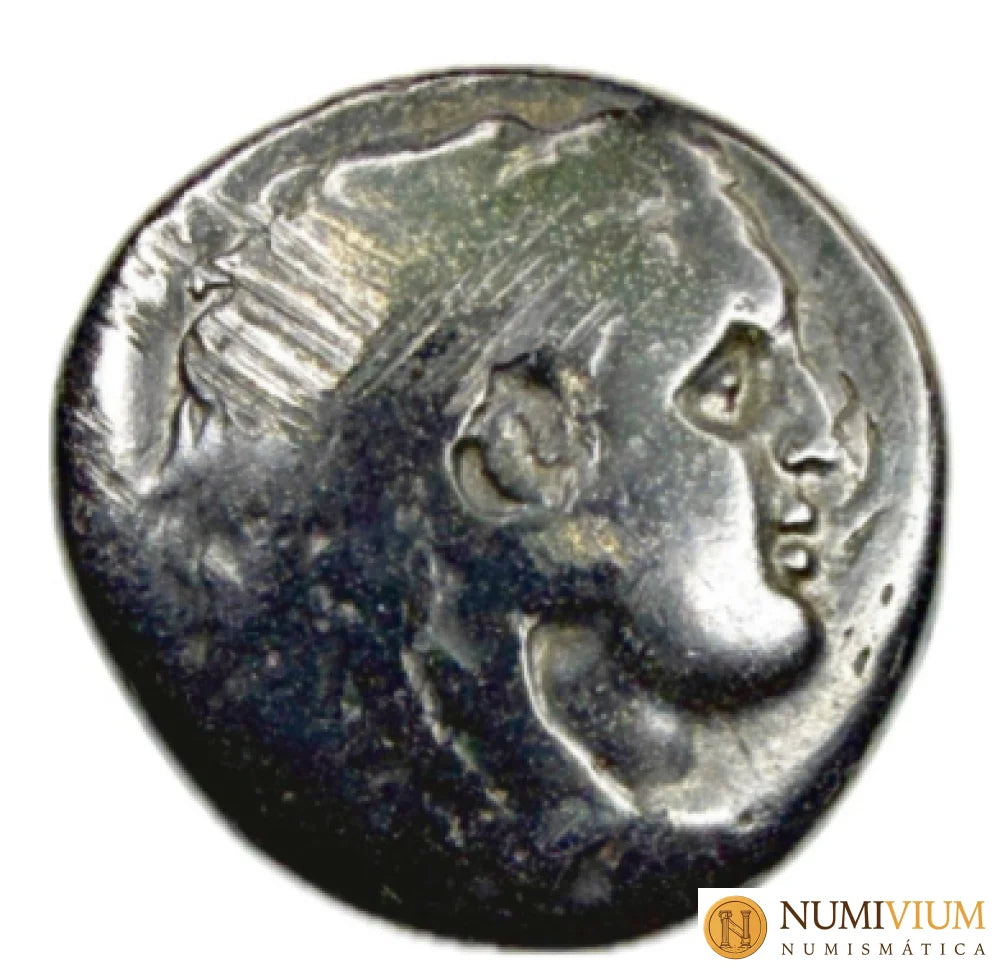 Filipo V de Macedonia (221–179 a.C.). Bronce con Heracles y cabra