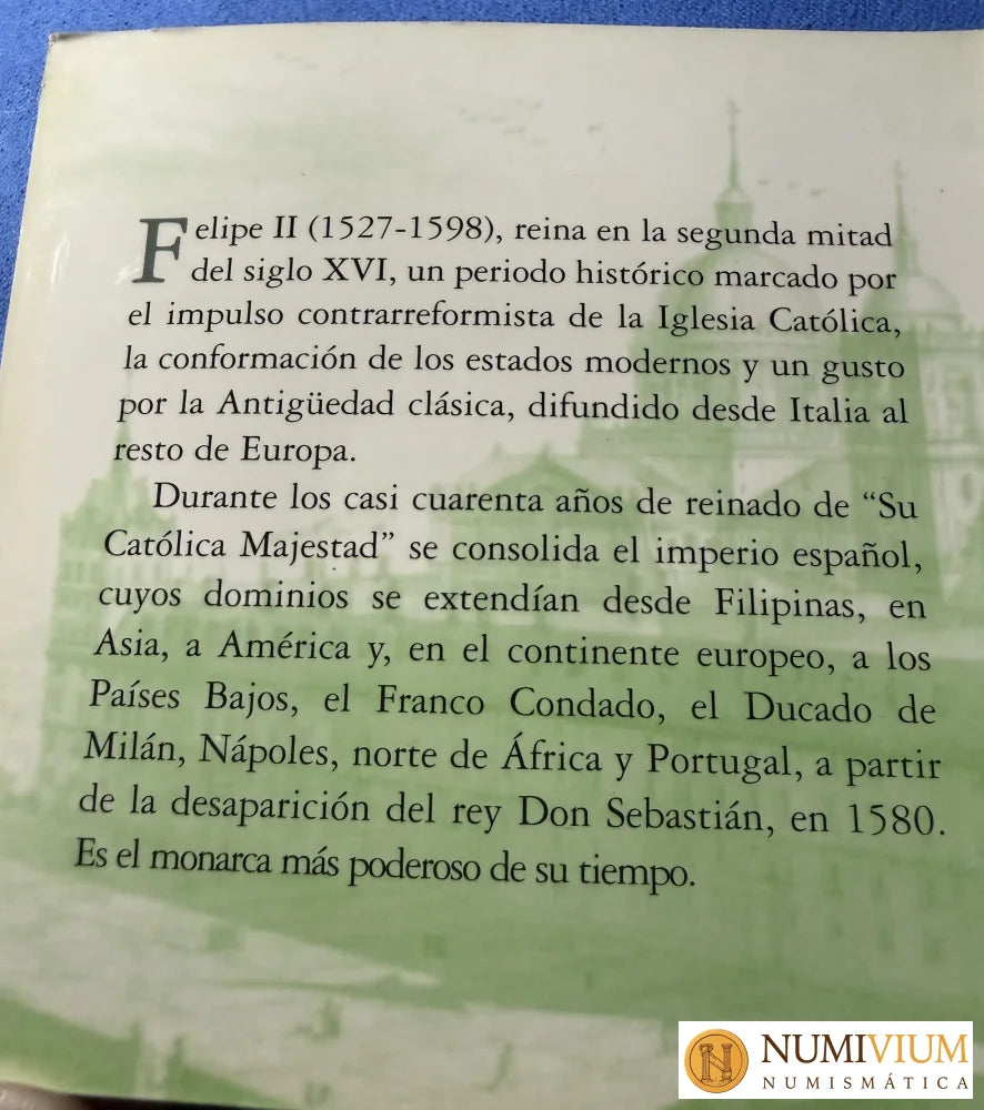 FNMT 1998. 2000 PESETAS DE PLATA DE FELIPE II. EN CARPETA OFICIAL DE LA FNMT