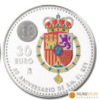 FNMT 2018. 50 aniversario de S.M. El Rey. 30 € plata proof