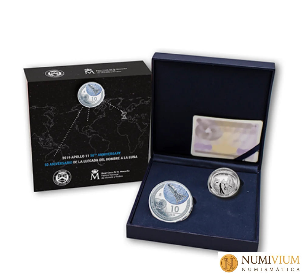 FNMT 2019. COLECCIÓN EEUU-ESPAÑA 50 ANIVERSARIO LLEGADA A LA LUNA. Plata