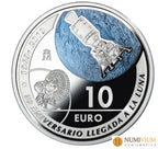 FNMT 2019. COLECCIÓN EEUU-ESPAÑA 50 ANIVERSARIO LLEGADA A LA LUNA. Plata