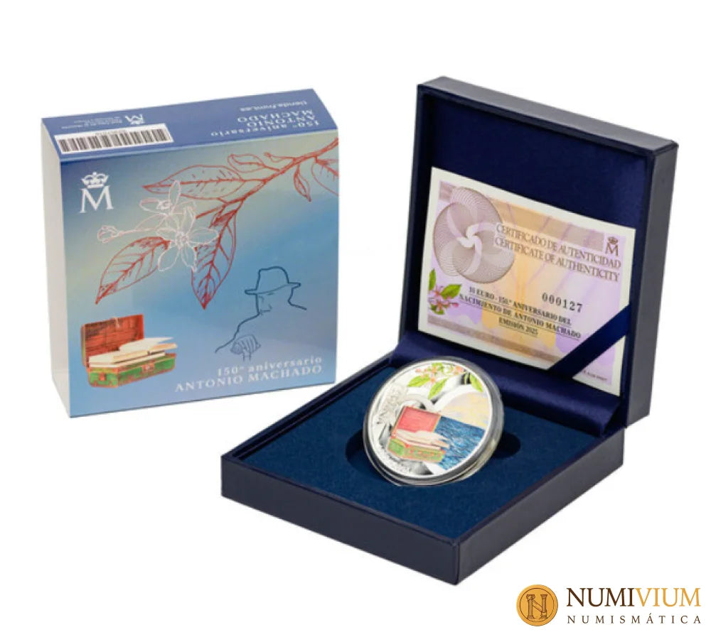 FNMT 2025. 150 ANIV. DE ANTONIO MACHADO - 8 REALES. Plata proof