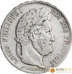 Francia. 5 Francos de plata (24,77 gr) de Luis Felipe I. 1838