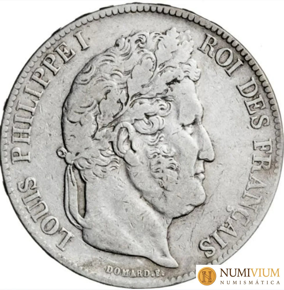 Francia. 5 Francos de plata (24,77 gr) de Luis Felipe I. 1838