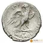 GENS PLAETORIA. M. Plaetorio Cestiano · Denario · 57 a.C.