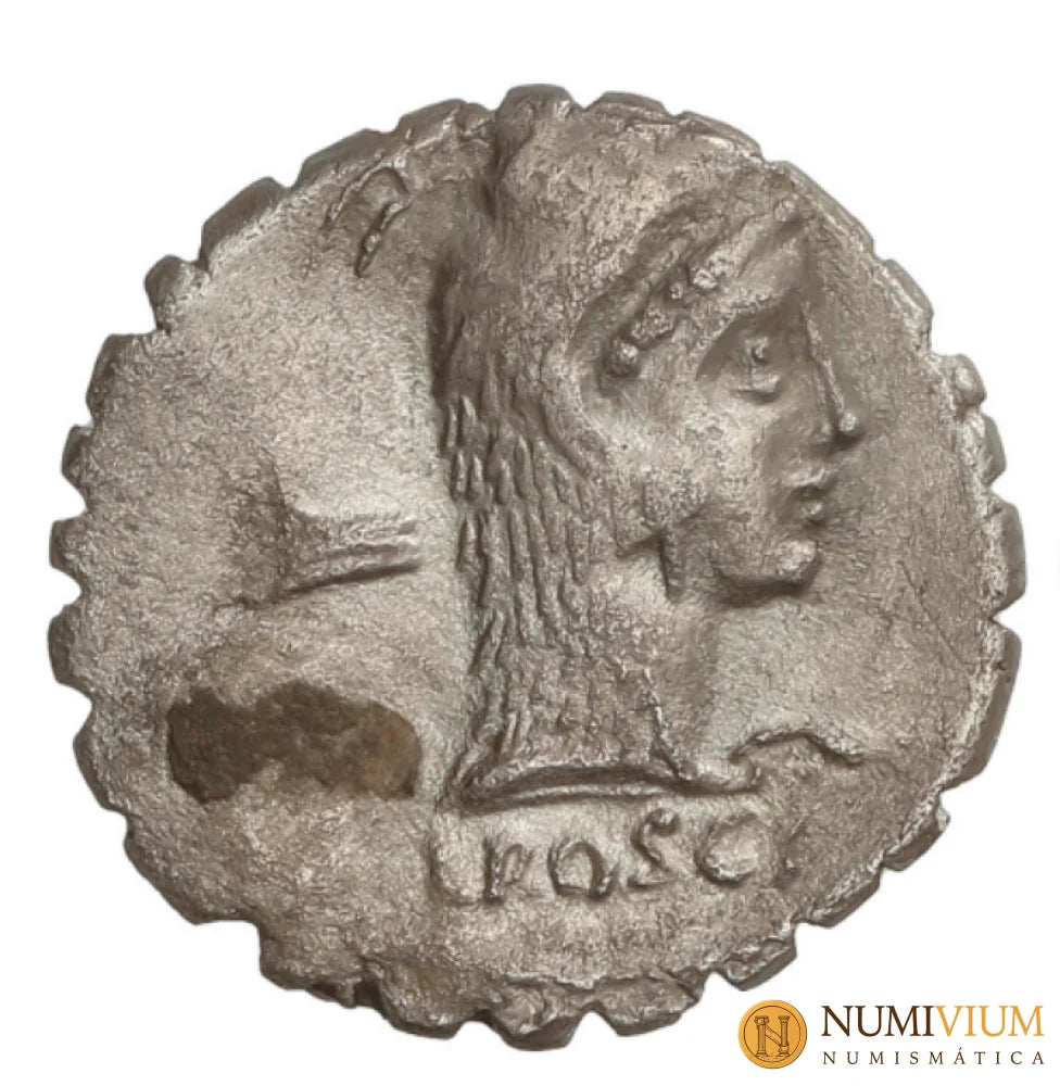 GENS ROSCIA. L. Roscius Fabatus · Denario · 64 a.C.