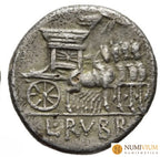 GENS RUBRIA. L. Rubrius Dossenus · Denario · 87 a.C.