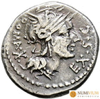 GENS SERGIA Denario. 116-115 a.C. Norte de Italia Denario república