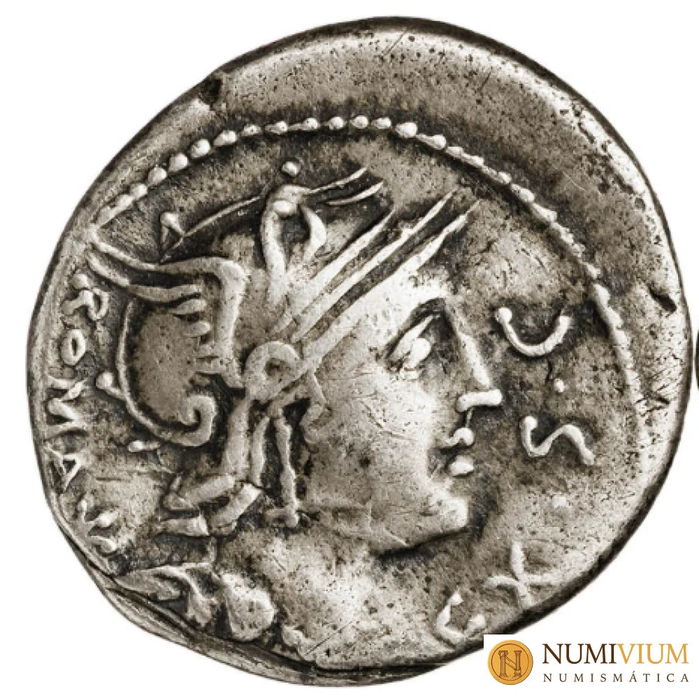 GENS SERGIA (hacia 116-115 a.C.) Denario. Roma