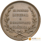 GOBIERNO PROVISIONAL. Medalla. El partido liberal a D. Salustiano Olózaga. 1868. Escasa