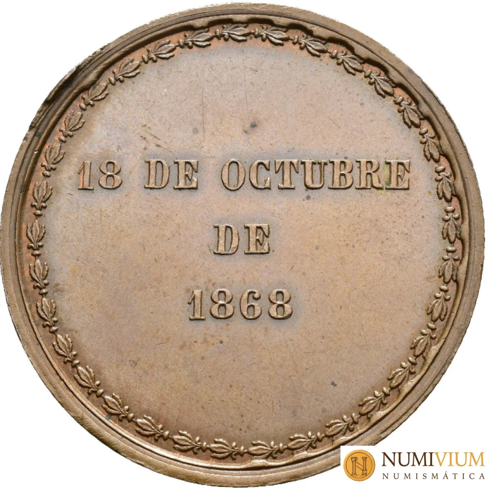GOBIERNO PROVISIONAL. Medalla. El partido liberal a D. Salustiano Olózaga. 1868. Escasa