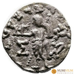 Indo-Escitas. AZES I. Circa 58-12 a.C. Dracma de plata. Rara Dracma