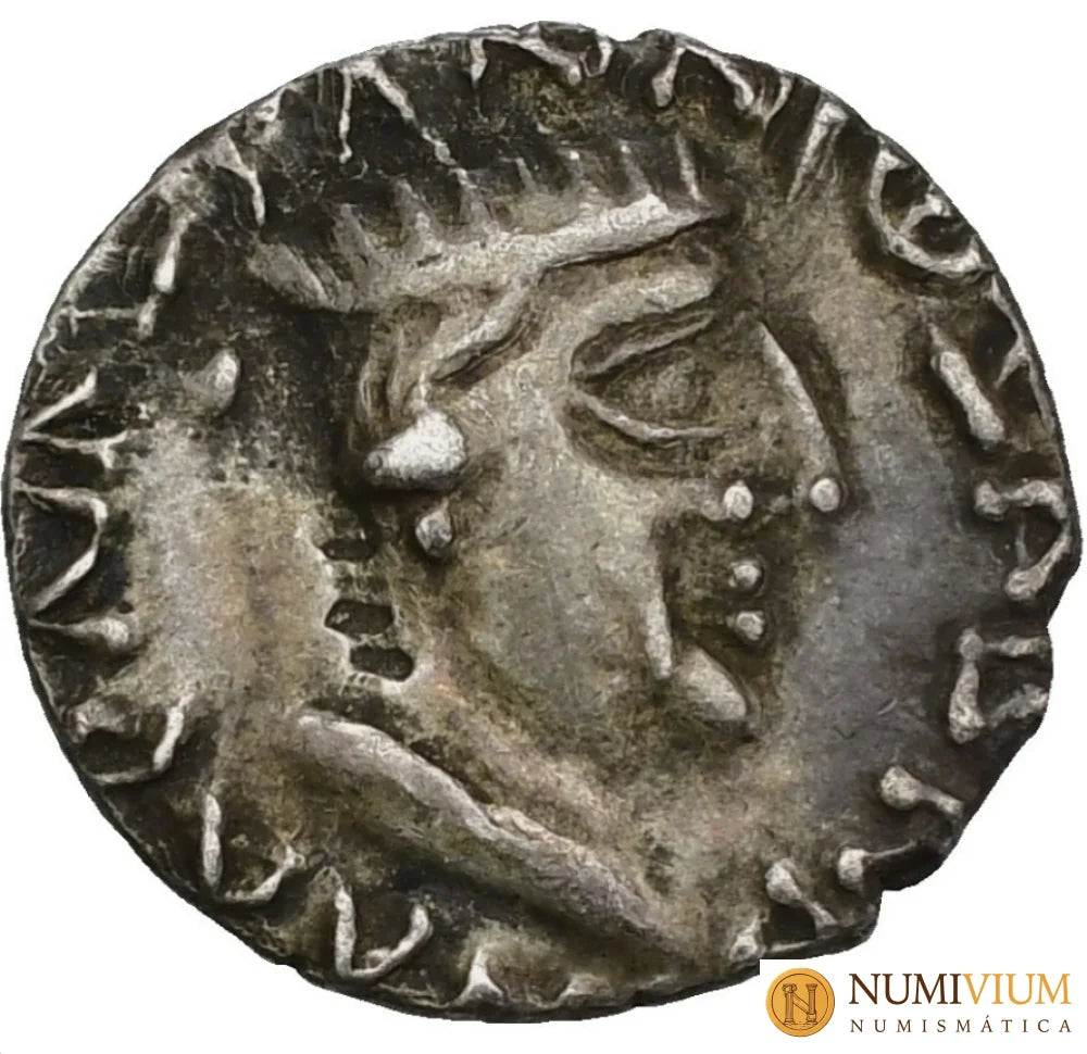 Indo-partos reino Sátrapa Nahapana dracma (ca. 105-125 d.C.).
