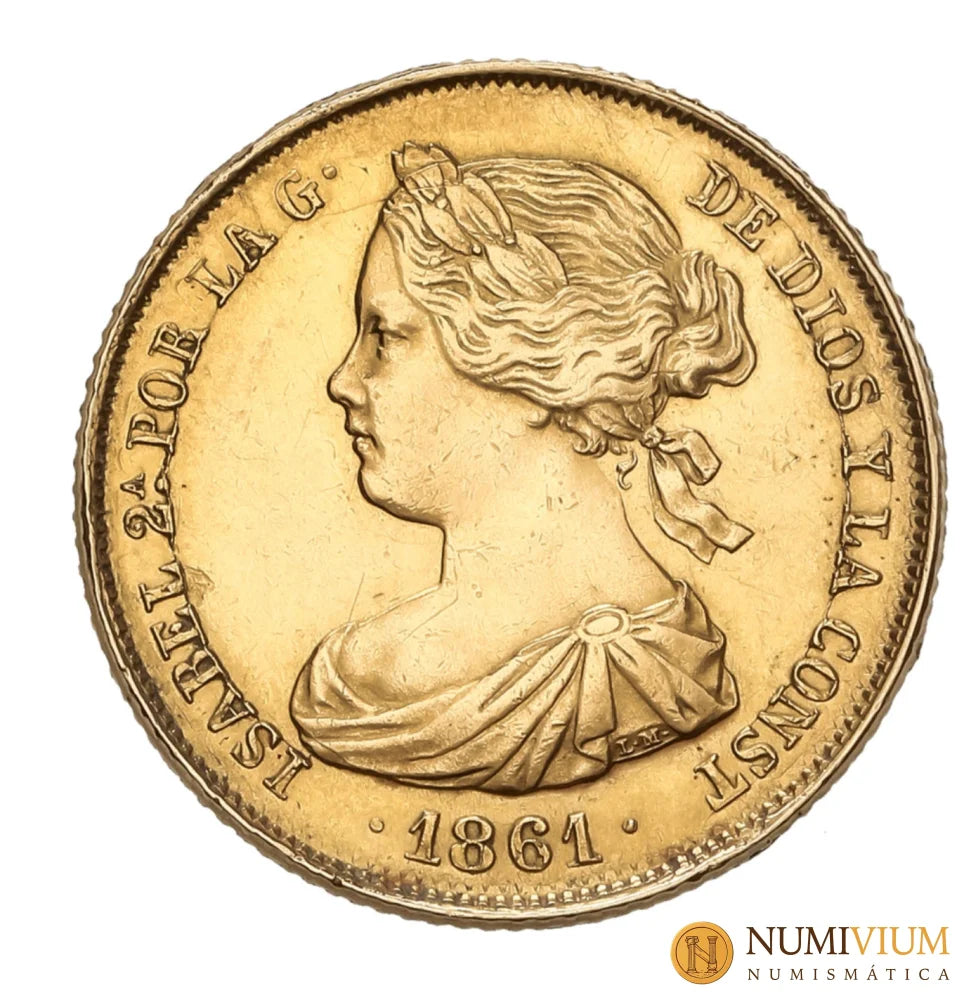 Isabel II. 100 Reales de oro. 1861.