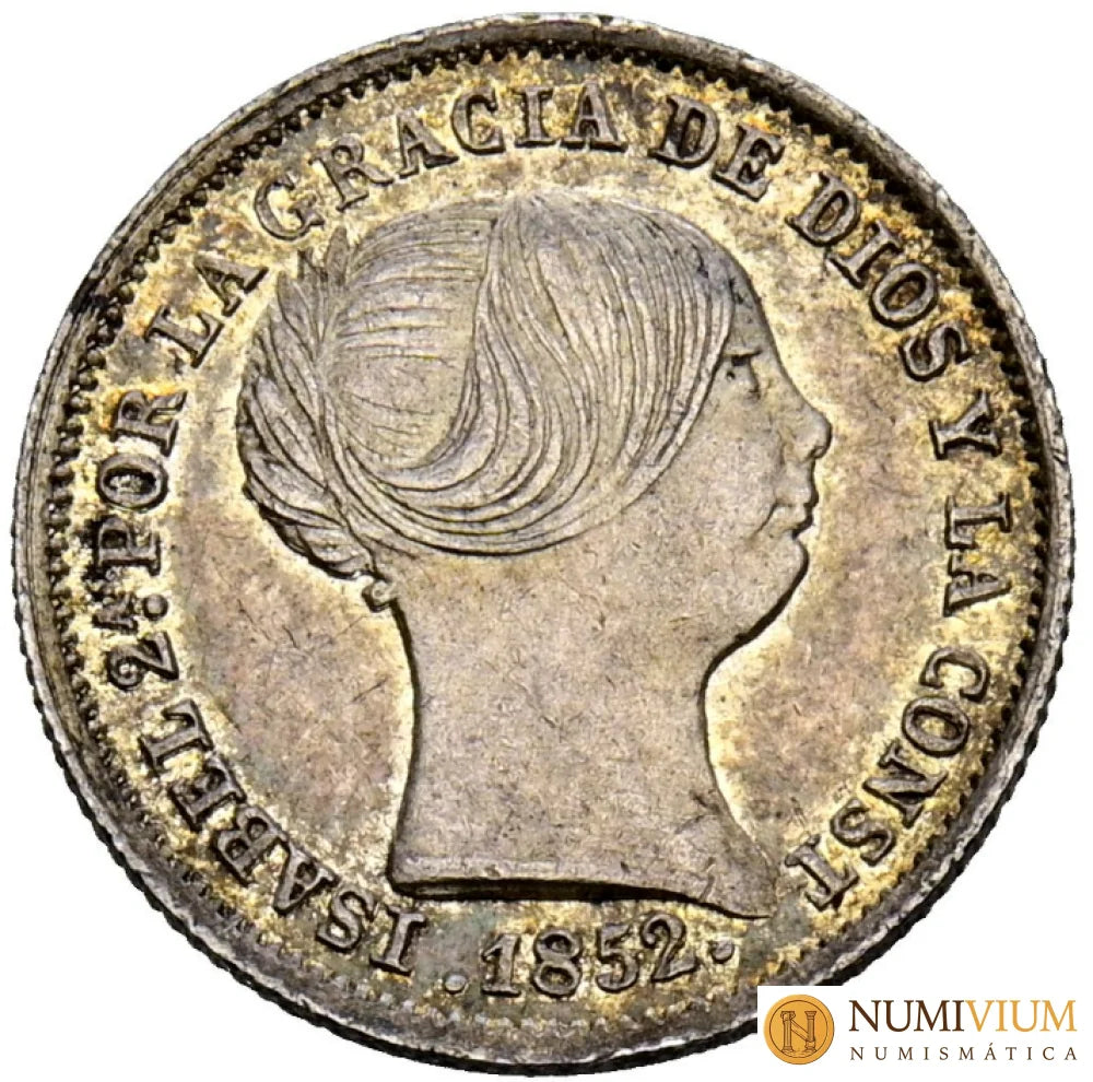 ISABEL II (1833-1868). 1 Real. 1852. Madrid. EBC. Pátina.