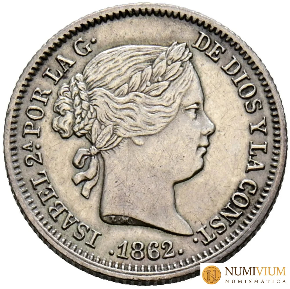 ISABEL II (1833-1868). 1 Real. Madrid. 1862. EBC-. 1 Real