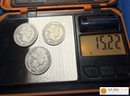 ISABEL II. 40 cts de Escudo. 1866-1867 y 1867. Madrid Lote de 3 monedas. BC+/MBC-
