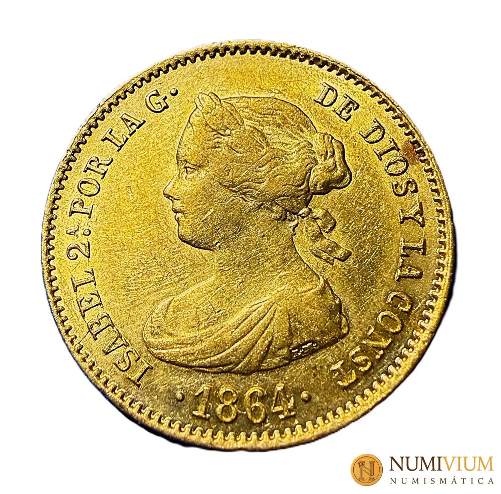 Isabel II. 40 Reales. 1864. Madrid. EBC