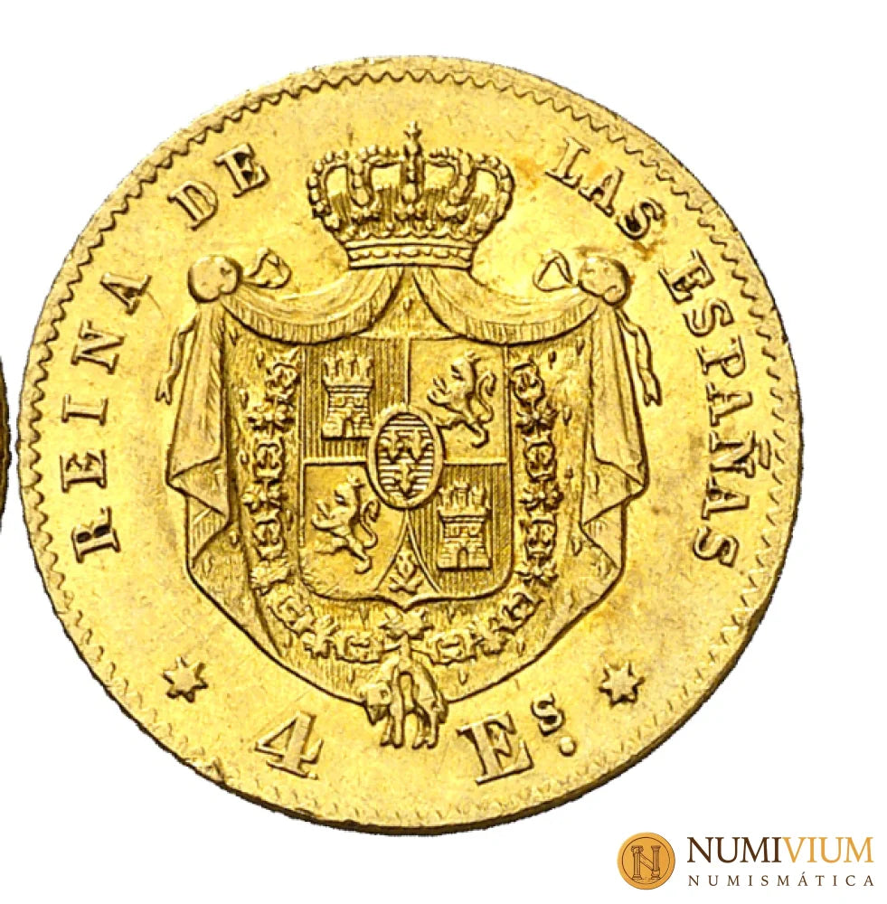 1866. Isabel II. Madrid. 4 escudos. EBC-/EBC