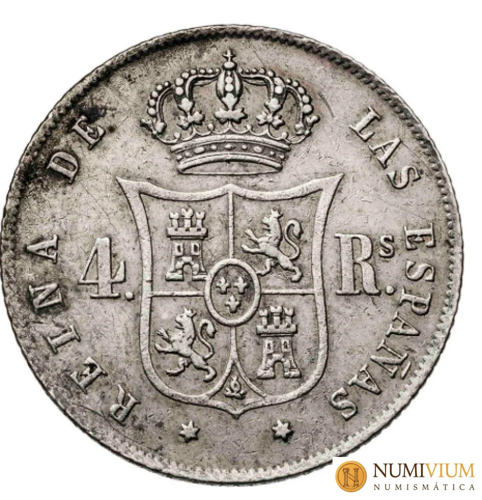 Isabel II. Madrid. 4 reales. 1858. MBC-MBC Moneda histórica