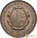 ISABEL II. Medalla. 1854. Ayuntamiento de Bilbao. Epidemia de cólera-morbo. EBC+ Medalla