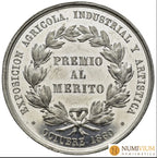 ISABEL II. Medalla. 1860. Exposición agrícola industrial y artística. Sin Circular.