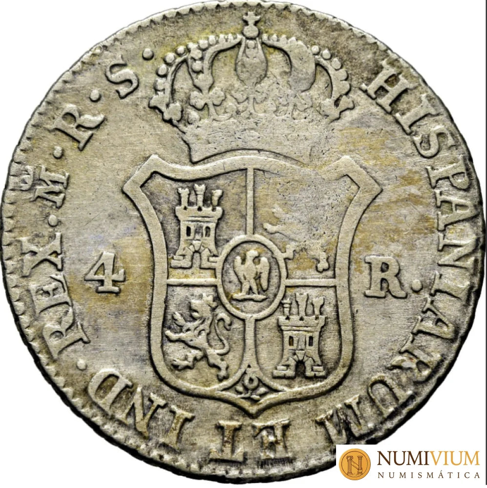 JOSÉ NAPOLEÓN. Madrid. 4 reales. 1812. RS. Muy escasa. 4 Reales