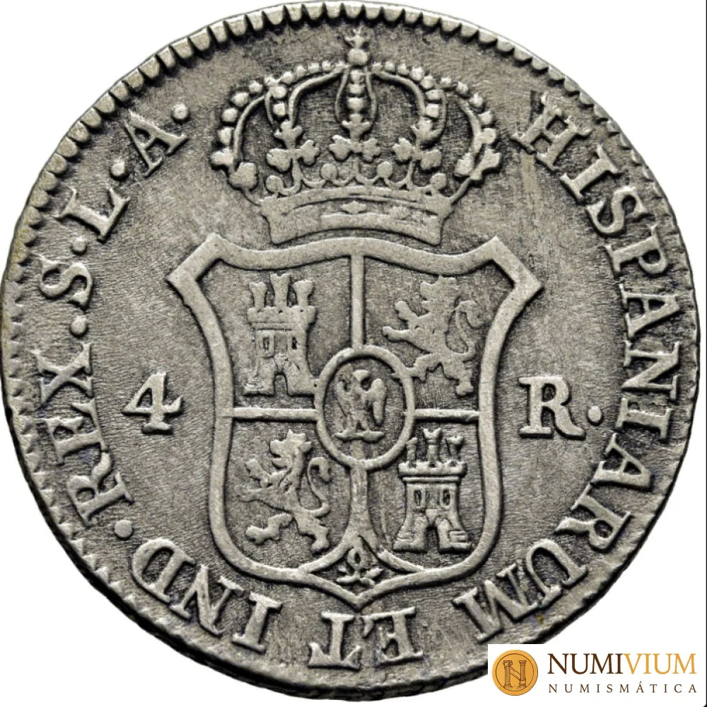 JOSÉ NAPOLEÓN. Sevilla. 4 reales. 1812. Escasa. Posible sobrefecha sobre 1 4 Reales