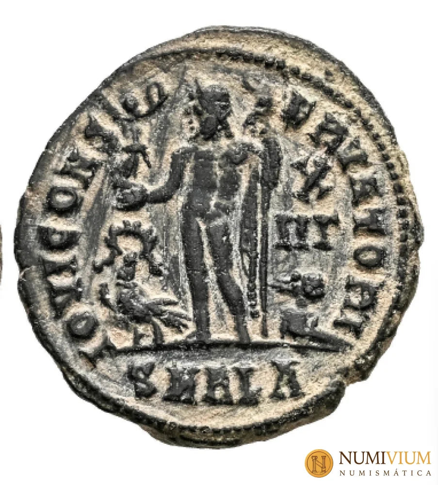 Licinio II. Follis. 321-324 d.C. Alejandría. (Ric-VII 30). MBC+