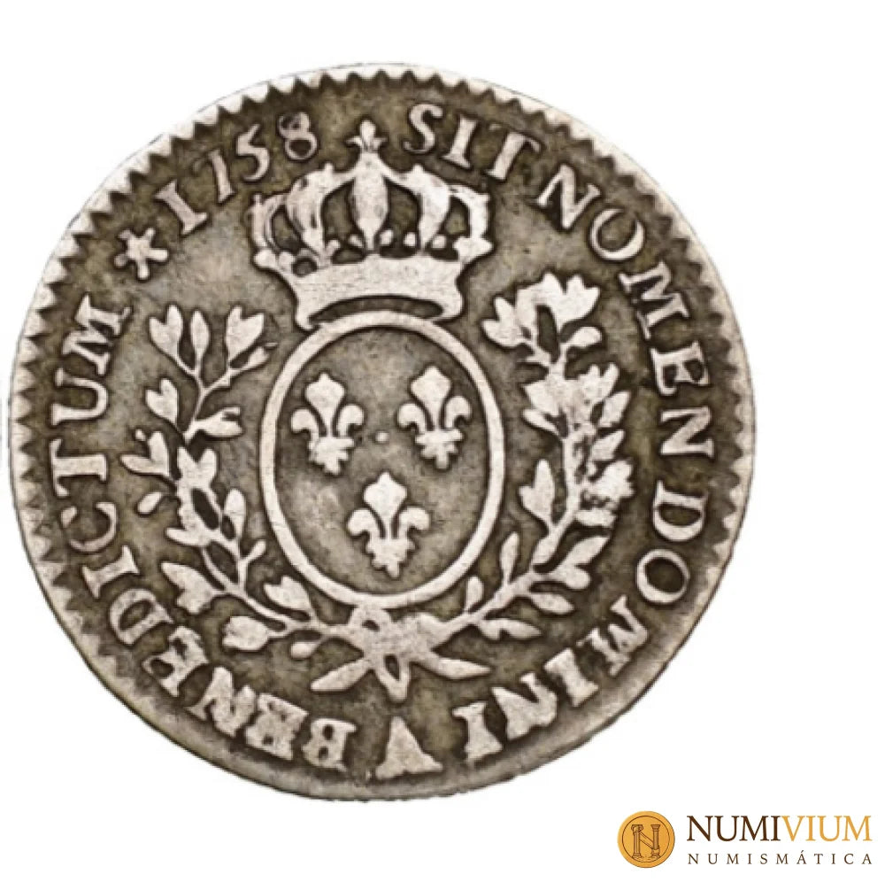 Luis XV (1715-1774). Dixième d’écu au bandeau (1/10 de escudo 12 sols).1758