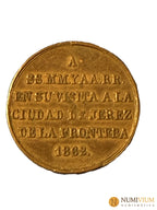 Medalla 1862. Isabel II. Viaje a Jerez.